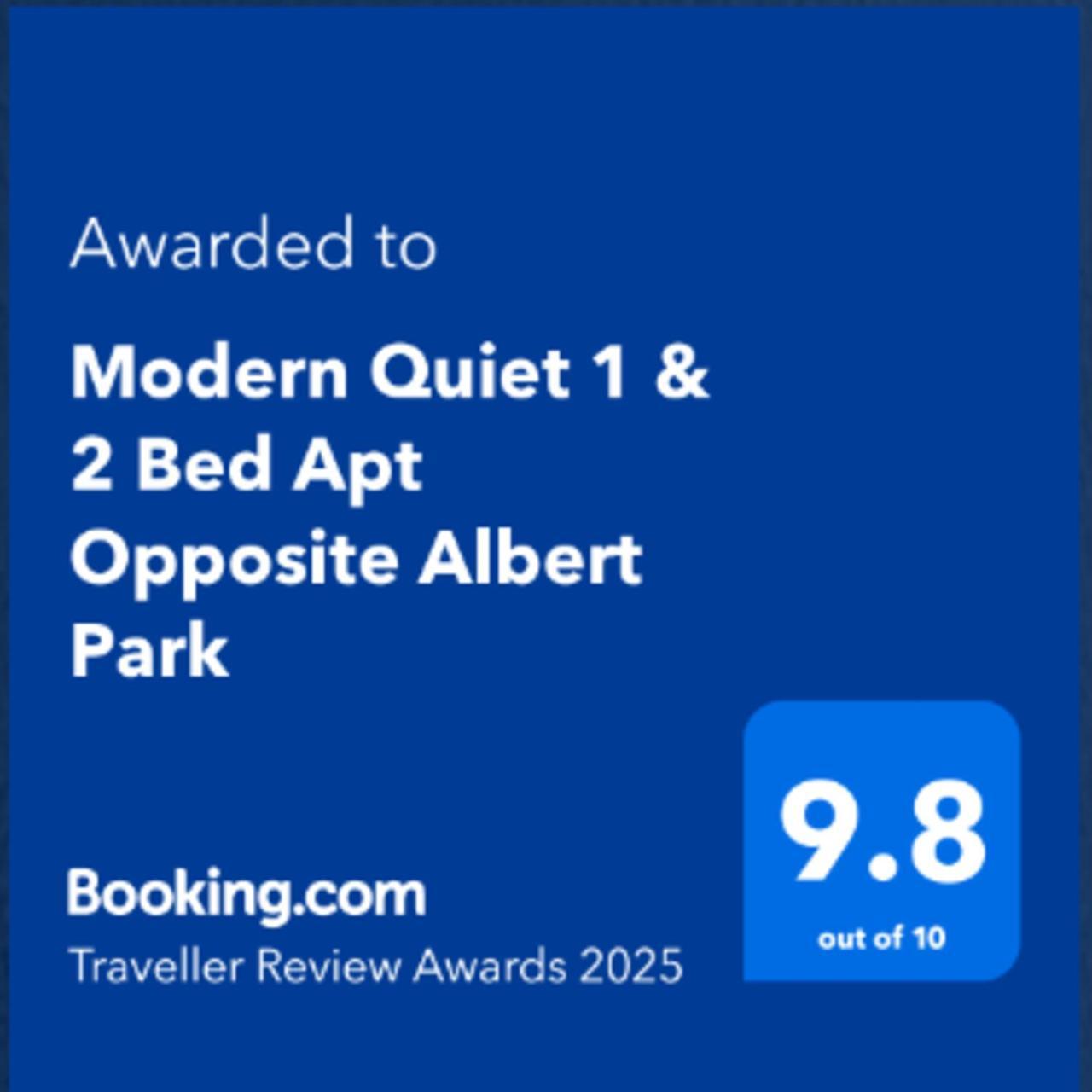 מלבורן Modern Quiet 1 & 2 Bed Apt Opposite Albert Park מראה חיצוני תמונה