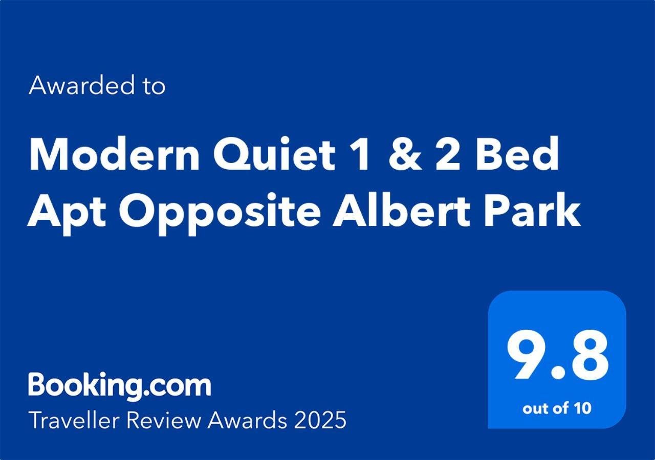 מלבורן Modern Quiet 1 & 2 Bed Apt Opposite Albert Park מראה חיצוני תמונה